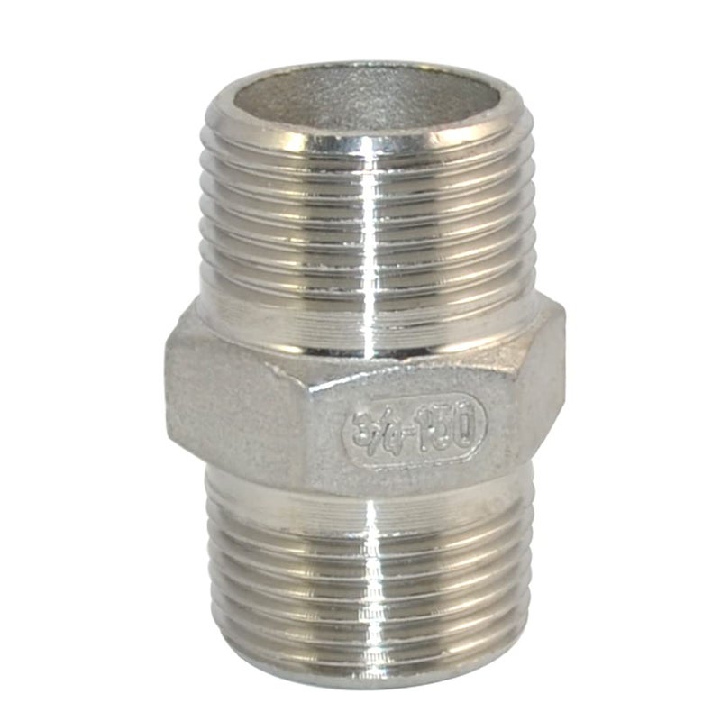DAN SPEED Hex Nipple 3/4" Male 304 Stainless Steel threaded Pipe Fitting NPT (3/4 inch) - Image 2